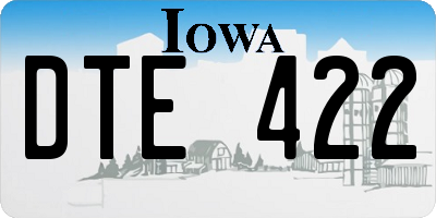IA license plate DTE422
