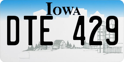 IA license plate DTE429