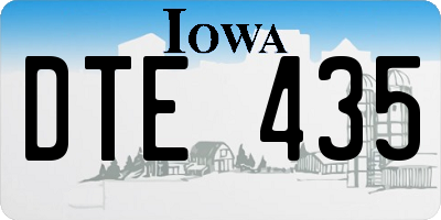 IA license plate DTE435