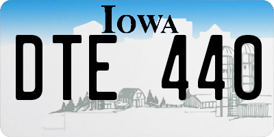 IA license plate DTE440