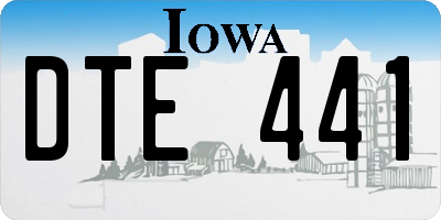 IA license plate DTE441