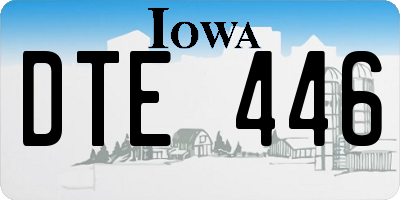 IA license plate DTE446