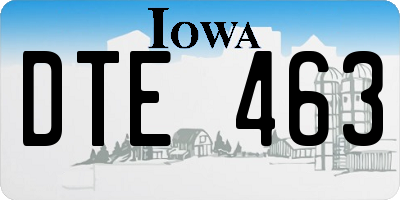 IA license plate DTE463