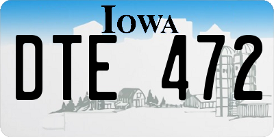 IA license plate DTE472
