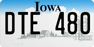 IA license plate DTE480