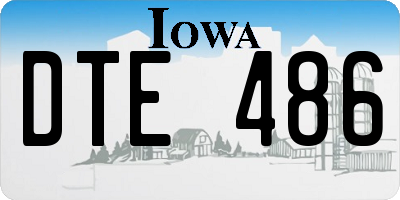 IA license plate DTE486