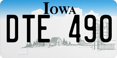IA license plate DTE490