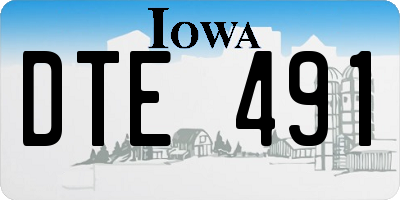 IA license plate DTE491