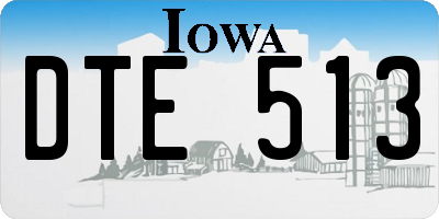IA license plate DTE513