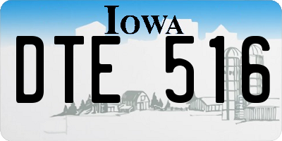 IA license plate DTE516