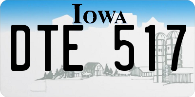 IA license plate DTE517