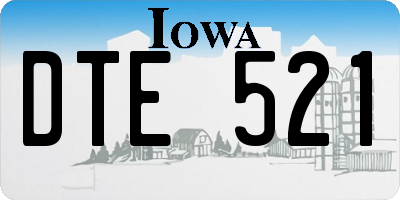 IA license plate DTE521