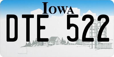IA license plate DTE522