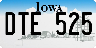IA license plate DTE525