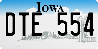 IA license plate DTE554