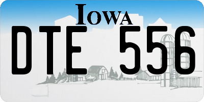 IA license plate DTE556