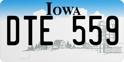 IA license plate DTE559