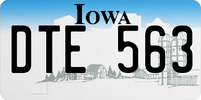IA license plate DTE563