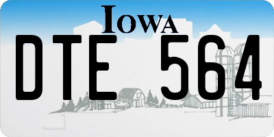 IA license plate DTE564