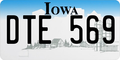 IA license plate DTE569