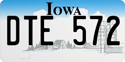 IA license plate DTE572