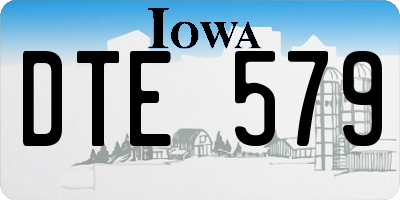 IA license plate DTE579