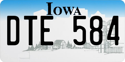 IA license plate DTE584