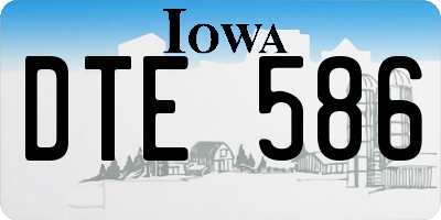 IA license plate DTE586