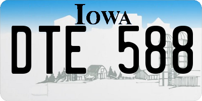 IA license plate DTE588