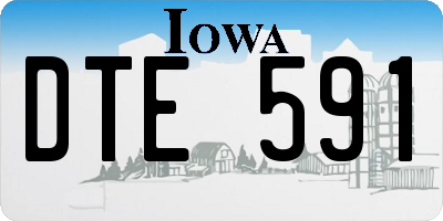 IA license plate DTE591