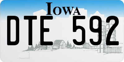 IA license plate DTE592