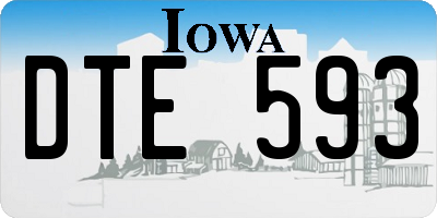 IA license plate DTE593