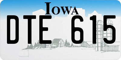 IA license plate DTE615