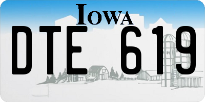 IA license plate DTE619