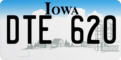 IA license plate DTE620