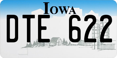 IA license plate DTE622