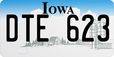 IA license plate DTE623