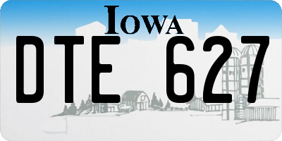 IA license plate DTE627