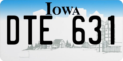 IA license plate DTE631