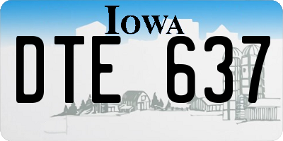 IA license plate DTE637