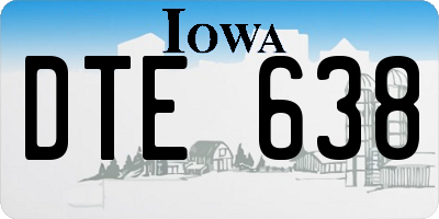 IA license plate DTE638