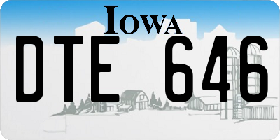 IA license plate DTE646