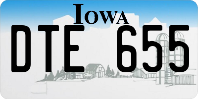 IA license plate DTE655