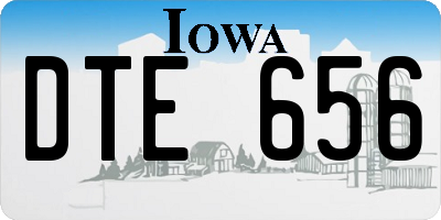 IA license plate DTE656