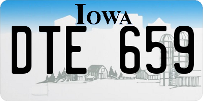 IA license plate DTE659