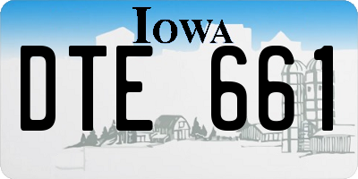 IA license plate DTE661