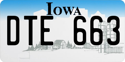 IA license plate DTE663