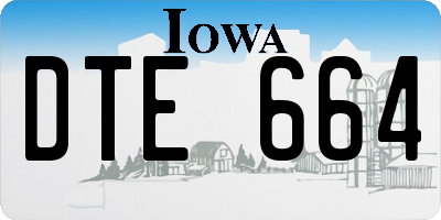 IA license plate DTE664