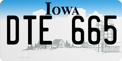 IA license plate DTE665