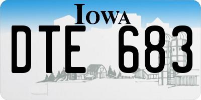 IA license plate DTE683